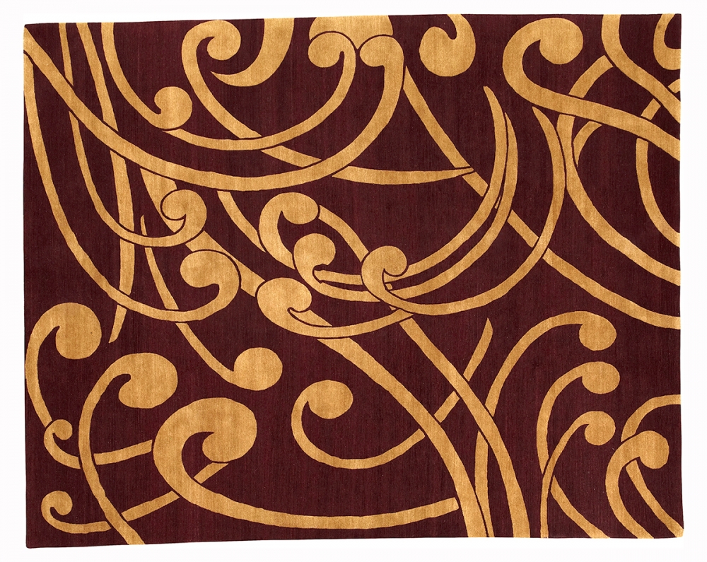 Текстильный дизайн. Автор Alfred Mohrbutter. 1903 г.<br />Ковер соткан в Непале. Состав шерсть, шелк.<br />Размер : 245×310 см. (006615)