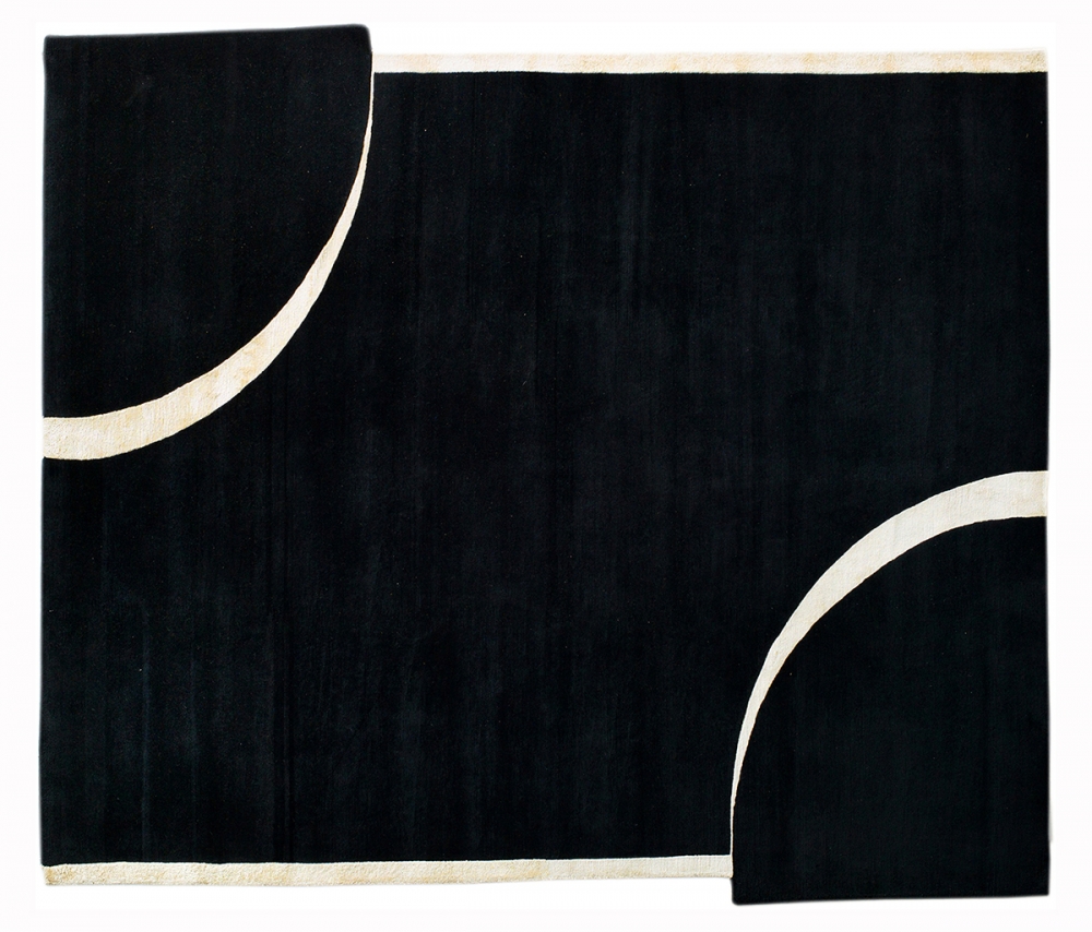 Геометрическая композиция. Дизайн 1960-e гг.<br />Ковер соткан в Непале. Состав шерсть, шелк.<br />Размер : 246×310 см. (005708)