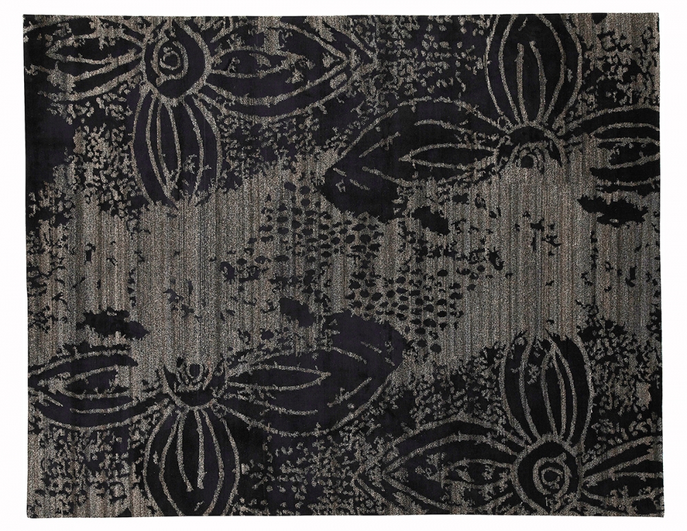 Мерцающие цветы. Неизвестный автор. 1960-е гг.<br />Ковер соткан в Непале. Состав шерсть, шелк.<br />Размер : 245×305 см. (006589)
