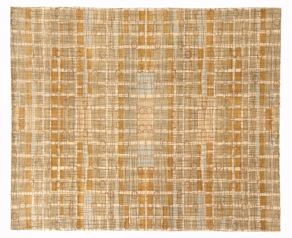 Геометрическая композиция. Автор Emile-Alain SEGUY.<br />Дизайн 1932 г. Ковер соткан в Непале.<br />Состав шерсть. Размер : 247×297 см. (006681)
