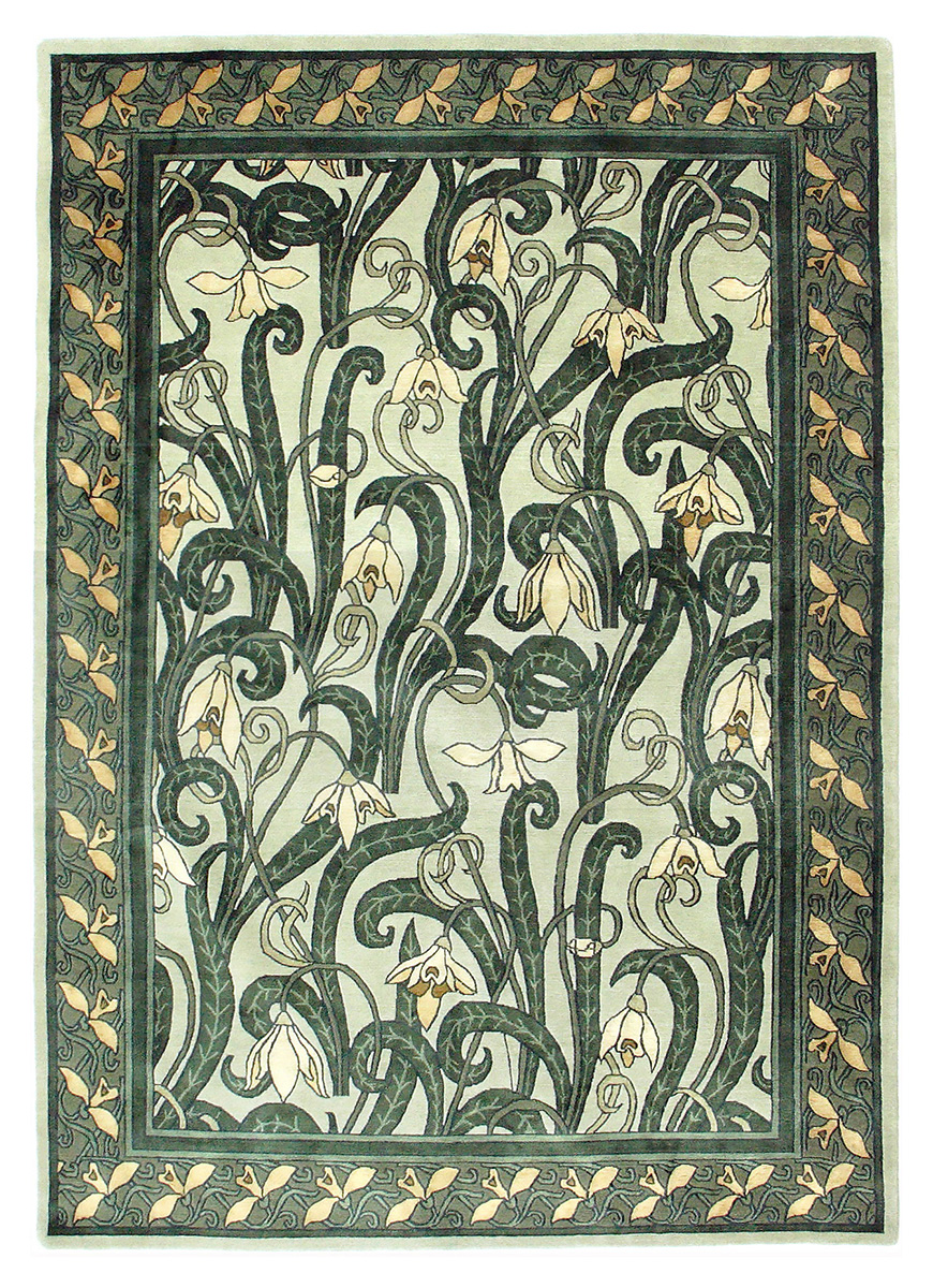 Tulip. Дизайн Alexander Morton &amp; Co. 1900-е гг. Англия.<br />Современная реплика. Соткан в Непале.<br />Состав шерсть, шелк. Размер : 181х277 см. (001105)
