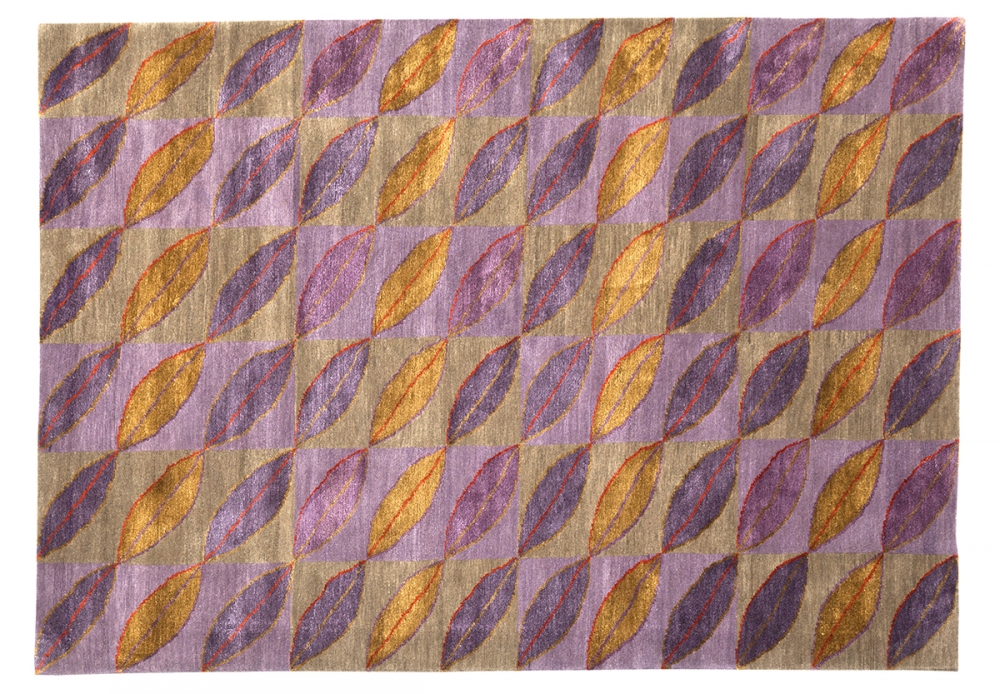 Текстильный рисунок. Дизайн студии F.A. Breuhaus. 1928 г.<br />Ковер соткан в Непале. Состав шерсть, шелк.<br />Размер : 153×204 см. (006235)