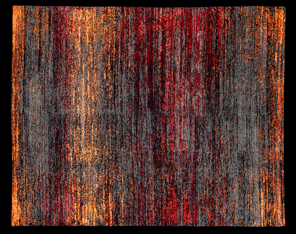 Текстильный дизайн. Автор Adolf Toenges. 1930 г. Германия.<br />Состав шерсть, шелк. Ковер соткан в Непале.<br />Размер : 245×302 см. (006676)