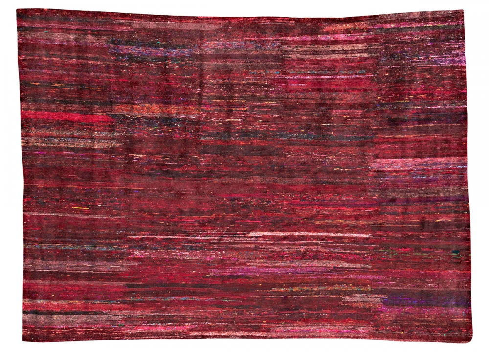 Абстракция. Текстильный дизайн. Автор Else Mogelin.<br />1929 г. Ковер соткан в Джайпуре (Индия).<br />Шёлк Сари. Размер : 267×360 см. (006644)