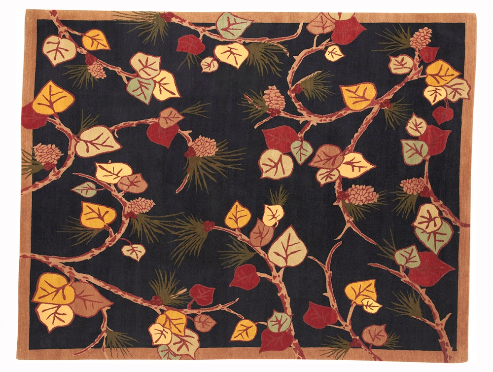 Листья. Неизвестный автор. Дизайн 1934 года.<br />Ковер соткан в Непале. Состав шерсть.<br />Размер : 245×317 см. (006546)