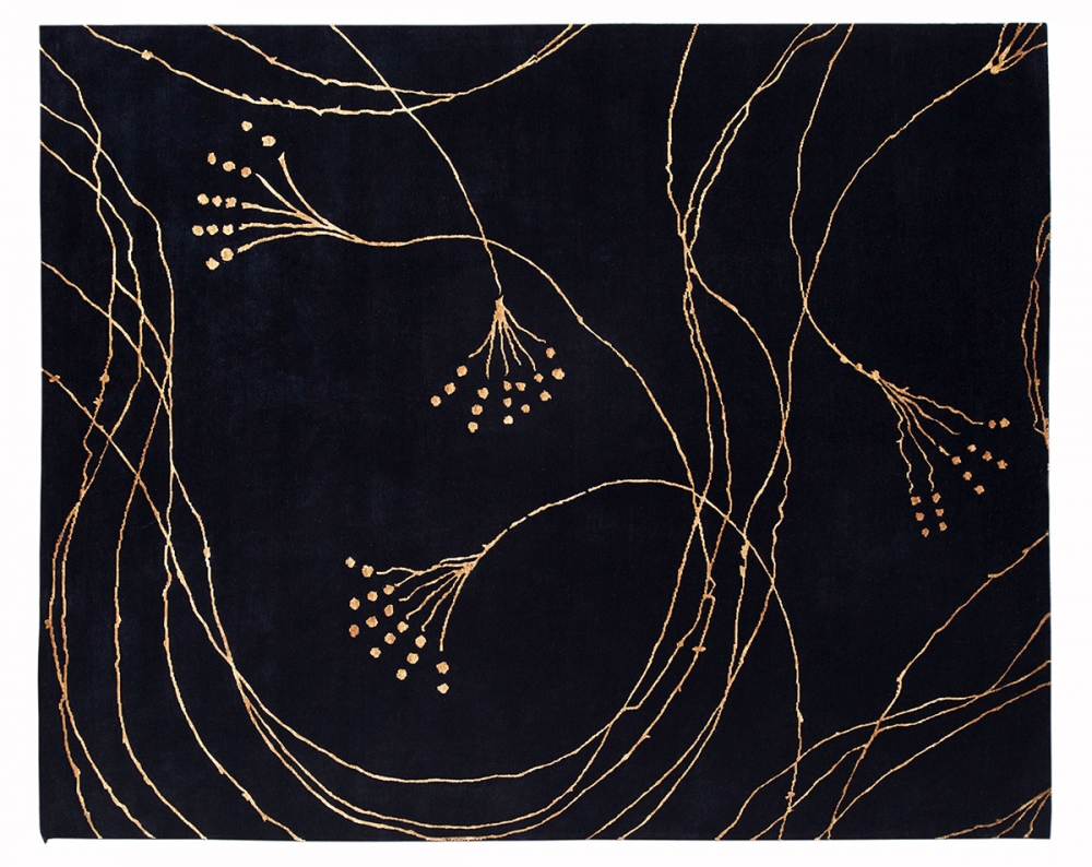 Веточка. Дизайн Maurice Dufrene. 1935 г. Париж, Франция.<br />Реплика. Ковер соткан в Непале. Состав шерсть, шелк.<br />Размер : 245×303 см. (006328)