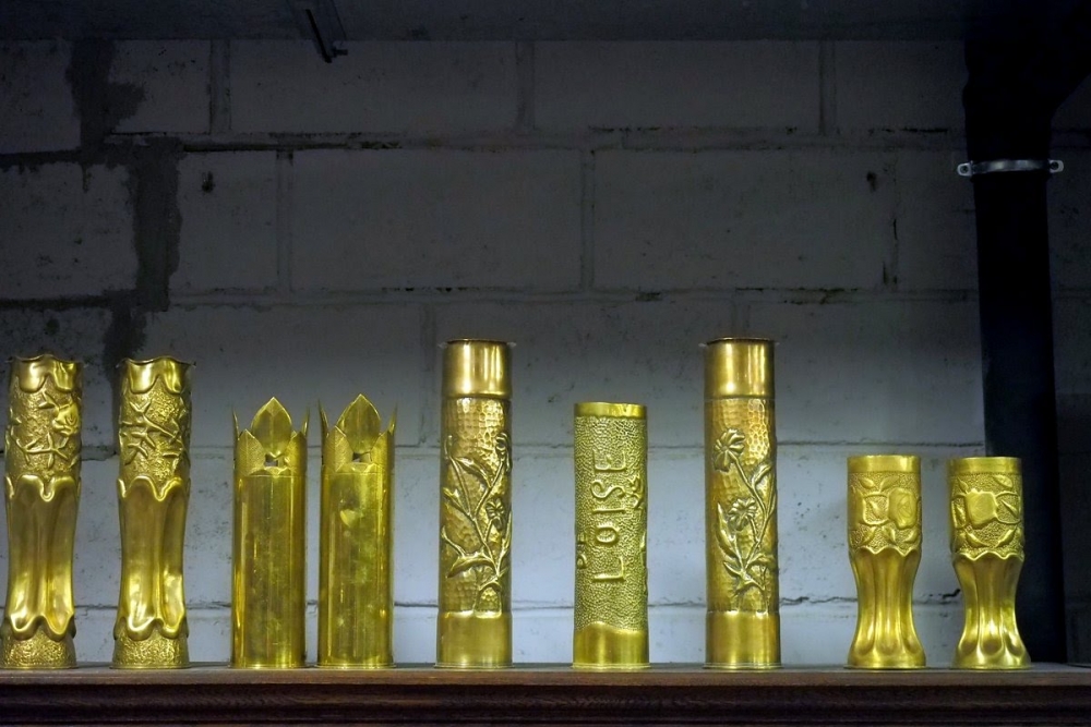 "Окопное творчество" - вазы из латунных гильз